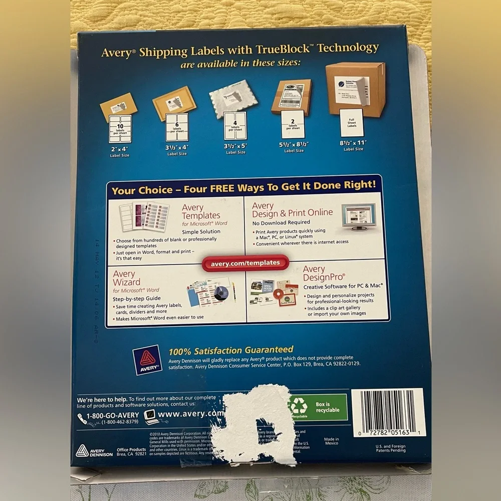100 sheets laser shipping Labels NWT